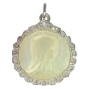 Vintage 1920 s Art Deco diamond and plate of mother-of-pearl Mother Mary pendant